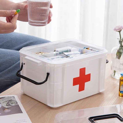 Premium Double - Layer Medicine Storage Box - Akaasi