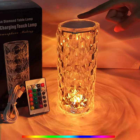 Crystal Diamond Touch Table Lamp - Akaasi