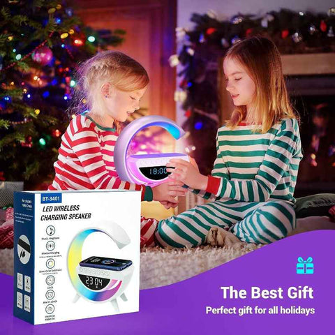 BT - 3401 LED Wireless Charging Bluetooth Speaker - Akaasi