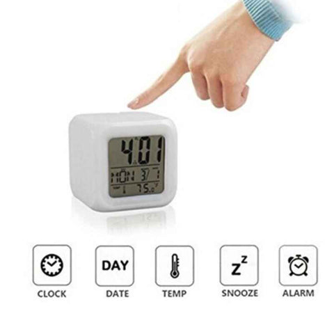 Dice Shape LED Digital Alarm Clock - Akaasi