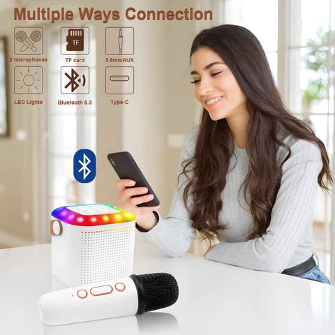 Y1 Mini Karaoke Microphone Speaker Set - Akaasi