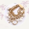 Golden Luxury Beaded Quartz Watch
