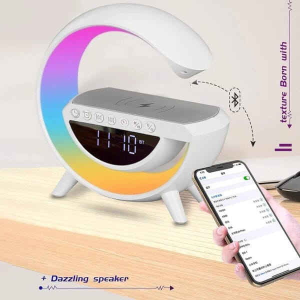 BT-3401 LED Wireless Charging Bluetooth Speaker - Image 5