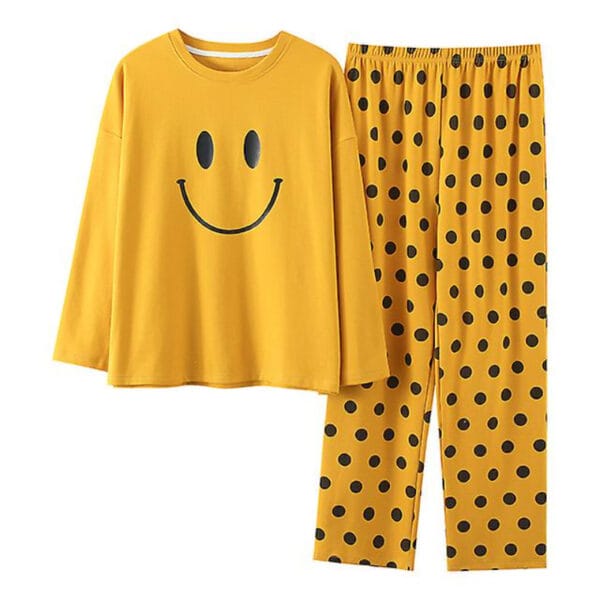 Smiley Face Printed Cotton Night Suit - Image 4