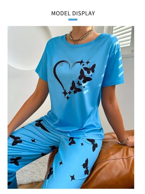 Butterfly Printed Women’s Nightwear - Image 3