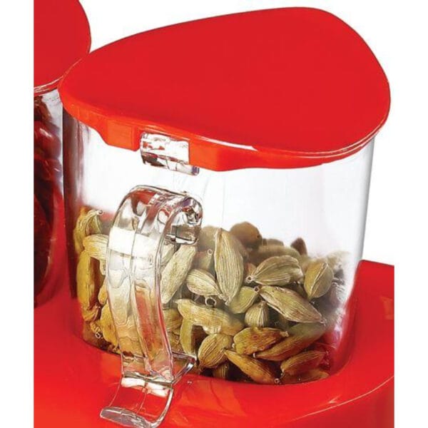 6-Piece Acrylic Spice Rack Jar Set (200g Capacity) - Image 4