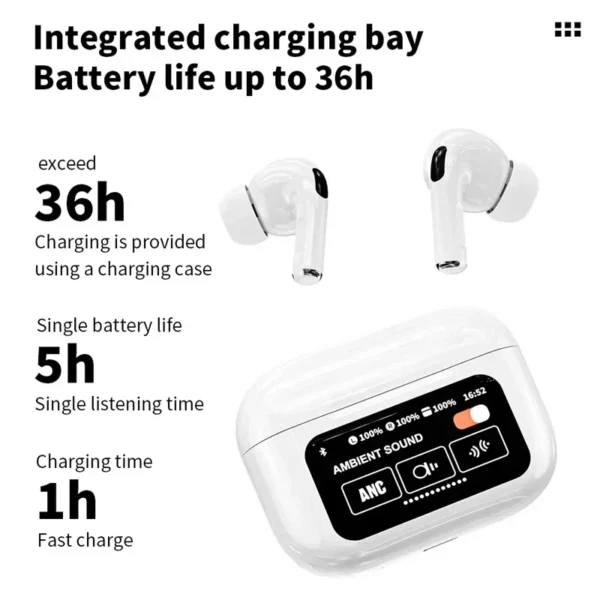 A9 Pro Touchscreen Noise Reduction Earbuds - Image 9